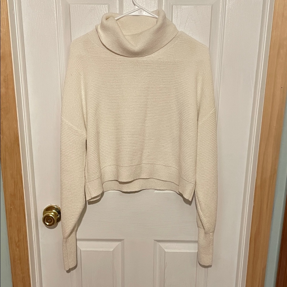 Blush Cream Cowl Neck Sweater